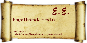 Engelhardt Ervin névjegykártya
