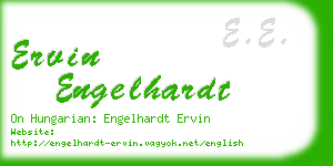 ervin engelhardt business card